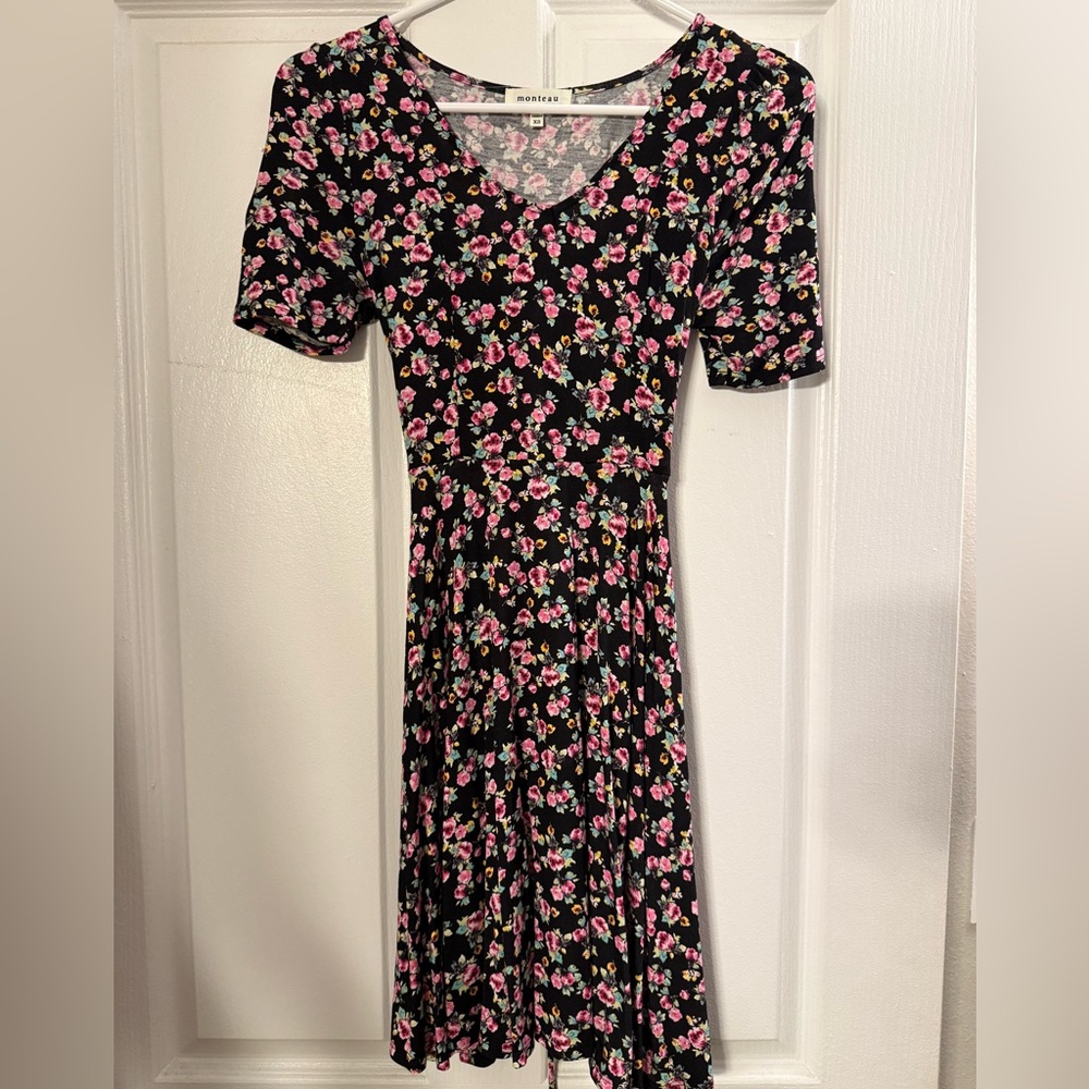 Black floral dress